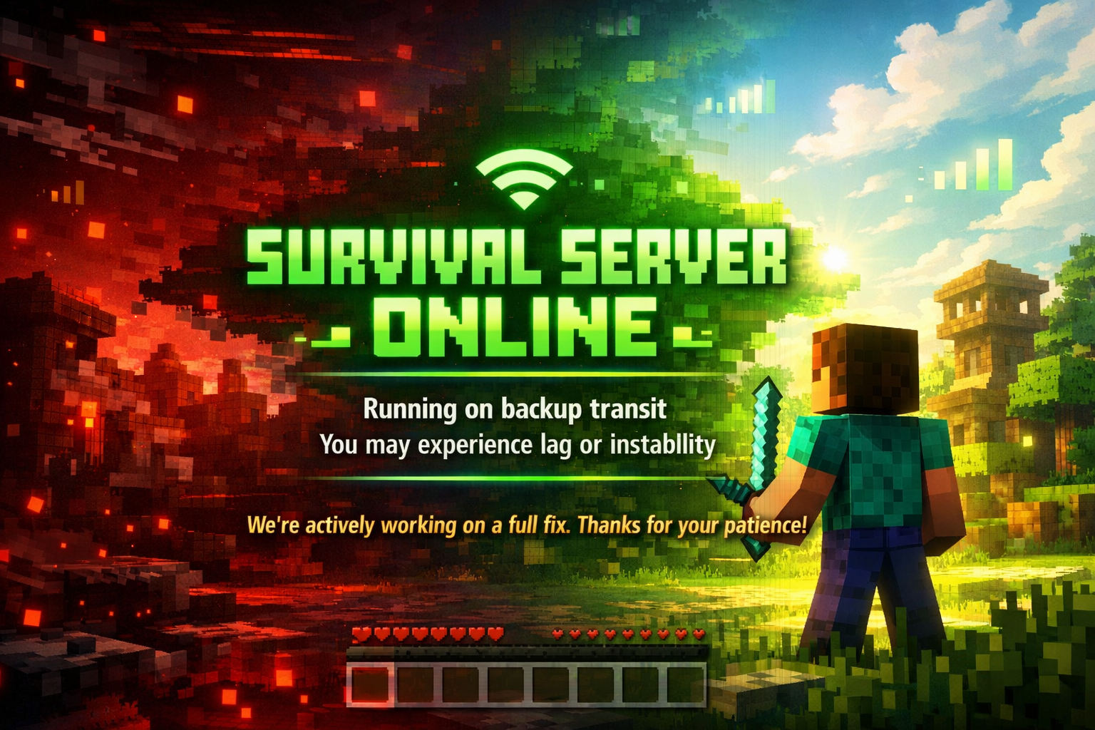 Survival Server Back Online (Running on Backup Transit)